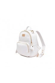 Women PU / leatherette Saddle Backpack White / Pink / Purple / Blue / Red / Gray / Black