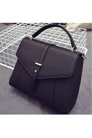 Women PU Sling Bag Shoulder Bag Black / Burgundy