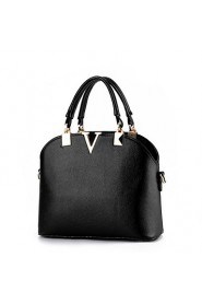 Women's Fashion Casual PU Leather Shell Messenger Shoulder Bag/Tote