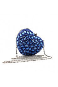 Women's Handmade The Heart shaped Luxury Glass Drill Evening Bag