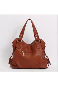 Women PU Sling Bag Shoulder Bag Brown