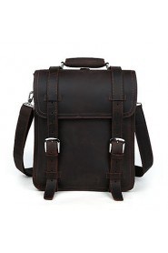 Men's Genuine Leather Backpack Hiking Travel Bag