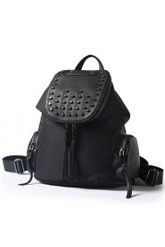 Women PU Bucket Backpack Black