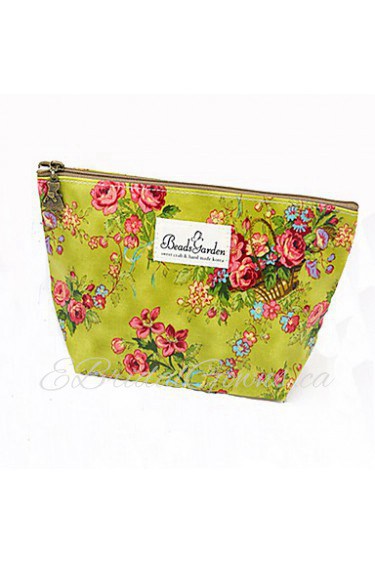 Women PU Casual Cosmetic Bag Yellow 18.5cm*10cm*7.5cm