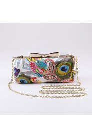 Women's The Peacock Feather Bowknot Evening Bag