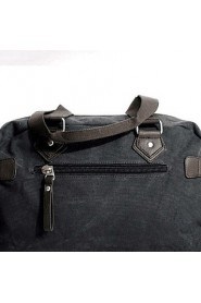 Men's Canvas Messenger Shoulder Bag Brown/Black