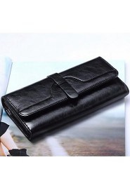 Fashion Women's Folded Wallet Genuine Leather Clutch Wallets Purse