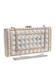 Women Elegant High grade Pearl Diamonds Evening Bag