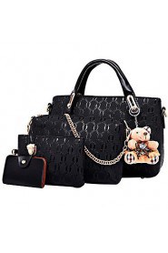 Fashion Casual Women's Bag Multifunctional Handbag PU Handbag Messenger Bag Woman Shopping Collection Of Four Loaded