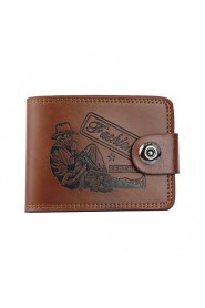 Men PU / Cowhide Bi fold Wallet / Clip