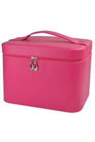Women PU Professioanl Use Cosmetic Bag Pink / Red / Black