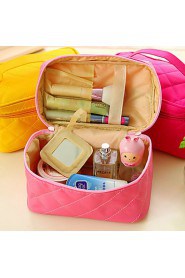Fashion Lattice Makeup Organizer Cosmetics Bags Women Casual Travel Frame Pouch Make Up Storage Box with Zipper