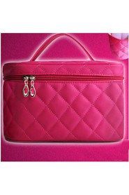 Fashion Lattice Makeup Organizer Cosmetics Bags Women Casual Travel Frame Pouch Make Up Storage Box with Zipper