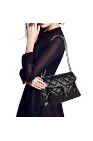Women Tassel Shoulder Bag Pu Leather Quilted Plaid Chain Thread Crossbody Messenger Bag Handbag