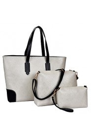 Women Formal / Casual / Office & Career / Shopping PU Tote White / Blue / Gold