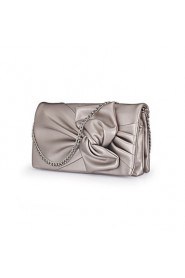 Korean soft handbag Bow Clutch double evening bag