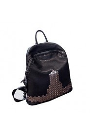 Women Casual PU Zipper Backpack
