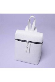 Women Casual / Shopping Cowhide Zipper Backpack