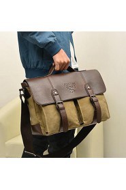 Vintage Men Women Canvas Laptop Briefcase Handbag