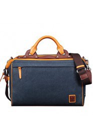 Men Briefcase Top Grade Genuine Leather and Oxford Business Handbag Vintage First Layer Cowhide Shoulder Bag