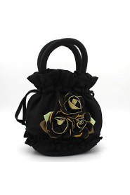Women Casual / Event/Party Canvas Evening Bag Black