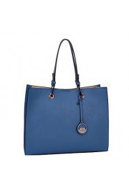 Women PU Shopper Shoulder Bag / Tote / Cross Body Bag Blue