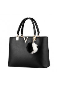 Women's Fashion Casual Solid PU Leather Messenger Shoulder Bag/Tote