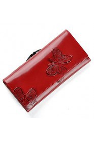 Fashion Beautiful Butterfly Pattern Genuine Leather Wallet Women's Wallet Luxury Designer Purse