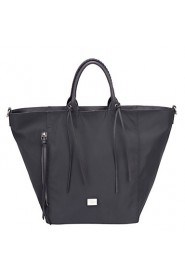 Women Nylon Shopper Shoulder Bag / Tote / Cross Body Bag Gray / Black