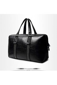 Men Sports / Casual / Outdoor / Shopping PU Travel Bag Black