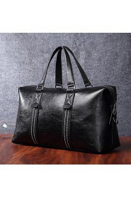 Men Sports / Casual / Outdoor / Shopping PU Travel Bag Black
