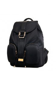 Women Nylon Bucket Backpack / School Bag / Travel Bag Purple / Red / Black