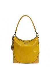 Women's Yellow Pvc Italian Style Luxury Mirror Surface Shoulder Bag