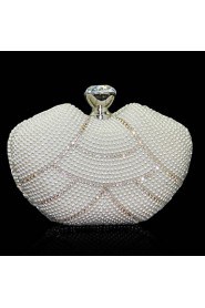 Women Other Leather Type Minaudiere Clutch / Evening Bag White / Black