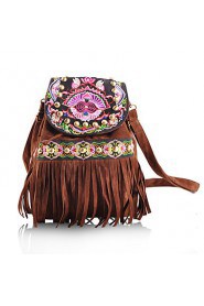 Women Nonwoven Weekend Bag Backpack Brown