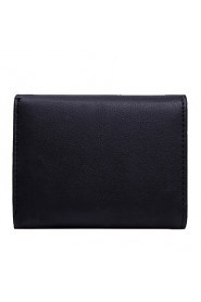 Women's PU Long Wallet/Card/Clutch bag Black/Pink