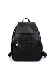 Women PU Sling Bag Backpack Black