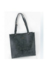 GPF PU Solid Satchel Shoulder Bag Wristlet Tote Laptop Bag