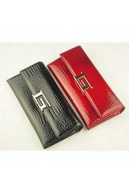 Ladie's Western Patent Leather Long Wallet