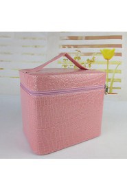 Unisex PU Casual / Professioanl Use Cosmetic Bag Pink / Brown / Gray / Multi color