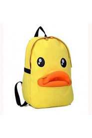 Unisex's School Bag Cartoon Duck Canvas Backpack Bag