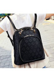 Women PU Bucket Backpack / Travel Bag Beige / Gold / Black