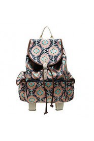 Geometric Geometric Pattern Casual Canvas Travel School College Backpack/Bookbags/Daypack for Teenage Girls/students
