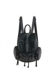 Women PU Bucket Backpack / School Bag / Travel Bag Blue / Red / Silver / Gray / Black