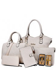 Women Formal / Casual / Office & Career / Shopping PU Tote White / Blue / Gold / Black