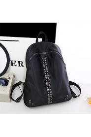 Women PU / Oxford Cloth Bucket Backpack / School Bag Gold / Silver