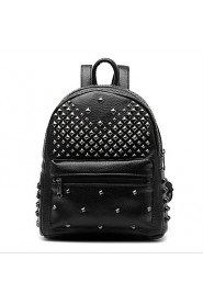 Women PU Bucket Backpack / School Bag / Travel Bag Gold / Gray / Black