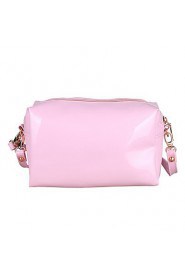 Women PU Casual Cosmetic Bag Pink 22cm*12cm*10cm