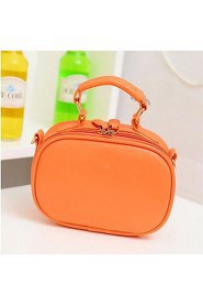 Fashion Simple Double Zippered Shoulder Bag