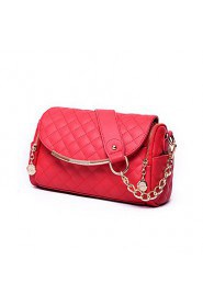 Women PU Casual / Office & Career / Shopping Shoulder Bag / Clutch White / Blue / Red / Black